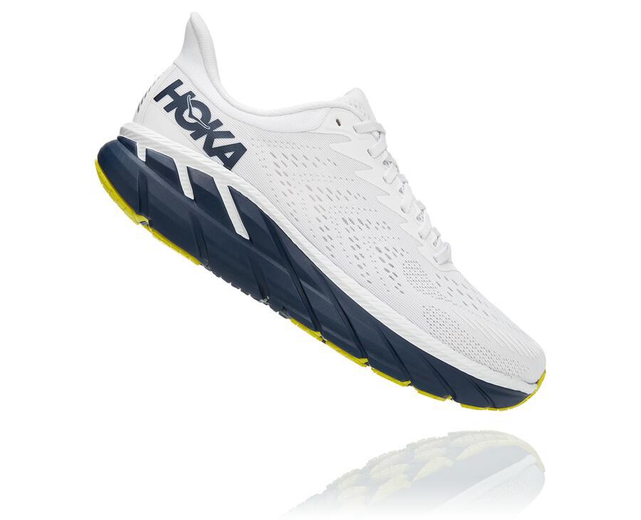 Hoka One One Hardloopschoenen Heren - Clifton 7 - Wit/Zwart - KB0562849